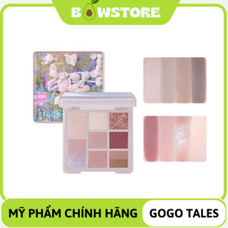 Bảng Phấn Mắt Gogotales Hoa Khô 9 Ô Gogotales Secret Garden, Phấn mắt nhũ mịn lì tone sáng da
