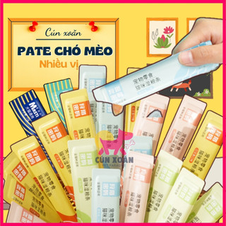 Pate dinh dưỡng cho chó mèo thanh 15g đủ vị bò gà cá hồi - súp thưởng cho chó mèo