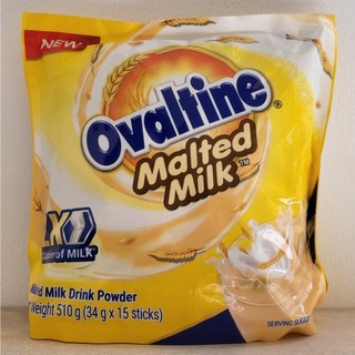 OVALTINE (Túi VÀNG 510g / 15 Sticks) BỘT THỨC UỐNG SỮA LÚA MẠCH Malted Milk Drick Powder (HALAL)