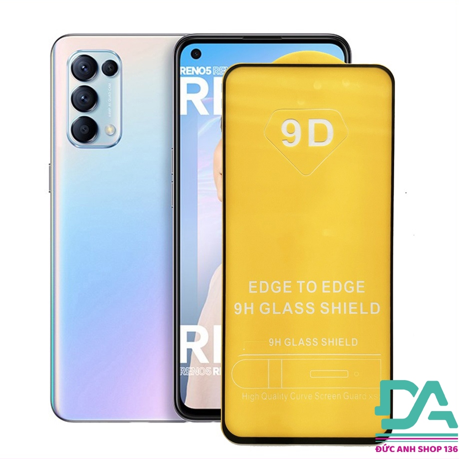 Kính cường lực 9D full màn OPPO Reno 5 tặng giấy lau kính