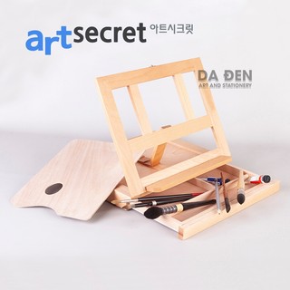   DA ĐEN  Giá Vẽ Gỗ Sồi Art Secret Di Động Để Bàn SWE-110  Tặng Kèm Palette Gỗ  
