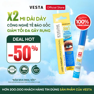 Dưỡng Mi Eveline 8in1 Chính Hãng - Chuốt Mi Dày Và Dài Chắc Khoẻ, Mọc Siêu Nhanh 10ml