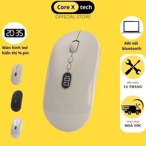 Chuột Không Dây Vi Tính Máy Tính Laptop X1 Mouse Led Hiển Thị Pin Dùng Pin Sạc Thiết Kế Mỏng Nhẹ không mỏi cổ tay