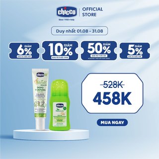 (Tặng túi đựng) Combo Chicco tạm biệt muỗi (Lăn trị vết muỗi đốt & Lăn đa năng xua muỗi Chicco)