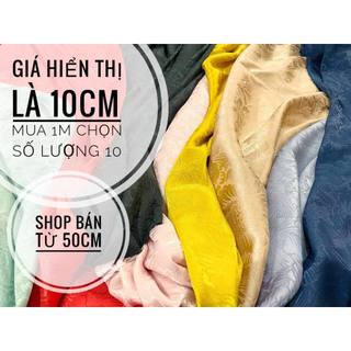 Gấm Lụa Mộc Liên - giá hiển thị là giá 10cm, mua 1m chọn sl 10.