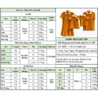 Đồng Phục Gia Đình Fig Tree Thun Polo Cá Sấu Cao Cấp Màu Cam Đất, Chất vải dày mịn, Nhiều size