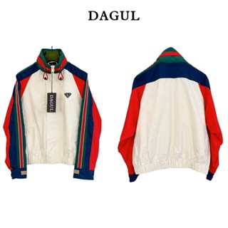 Áo khoác gió DAGUL phối màu và viền tay mũ có thể giấu vào cổ áo nam nữ chất liệu gió tráng cao su non ở trong lót lưới
