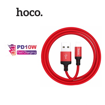 Cáp sạc USB to IP dùng cho 14 trở xuống Hoco X14/X89 lớp phủ bên ngoài TPE dòng điện tối đa 2.0A