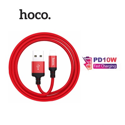 Cáp sạc PD10W cổng USB to IP dùng cho ip6/7/8/X/11/12/13/14 Hoco X14/X89 sạc nhanh 2.4A hỗ trợ truyền dữ liệu dài 1m