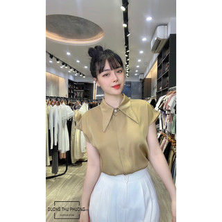 Áo sơ mi lụa cổ nhọn - LADY. Clothing
