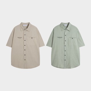 Áo Sơ Mi Tay Ngắn Teelab Double Straight Line Shirt Unisex  Form Oversize Local Brand SS067
