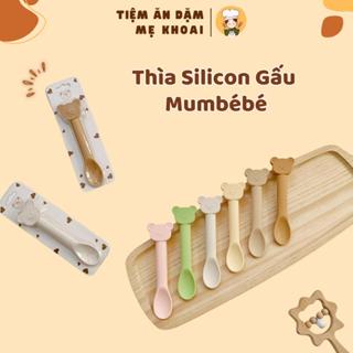 Thìa Ăn Dặm Mumbebe Silicon Cao Cấp, Hình Gấu Cho Bé Ăn Dặm Kiểu Nhật Và Truyền Thống