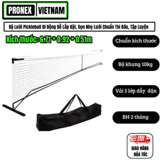 Bộ lưới pickleball di động dễ lắp đặt, gọn nhẹ lưới chuẩn thi đấu, tập luyện