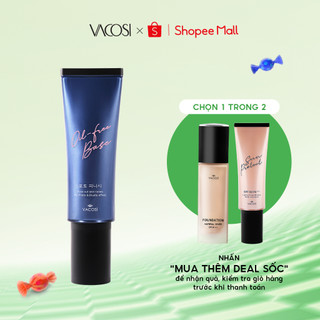 Kem Lót Trang Điểm Kiềm Dầu Sáng Da - VACOSI Natural Studio Oil-Free Base 2 Tone, Tube 45 mL