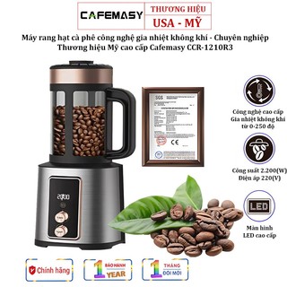 Máy Rang Hạt Cà Phê Không Khói Cafemasy CCR-1210R3 Dùng Cho Gia Đình Thương Hiệu Mỹ Cao Cấp
