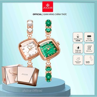 Julius official | đồng hồ nữ julius ja-1425 dây đá zircon
