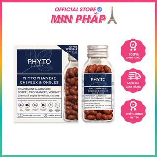 Viên uống hỗ trợ mọc tóc phyto phanere pháp bổ sung biotin cho tóc, móng chắc khỏe hộp 120v từ min pháp