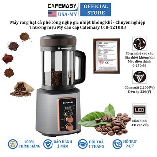 Máy rang hạt cà phê công nghệ gia nhiệt không khí thương hiệu Mỹ cao cấp Cafemasy CCR-1210R3 - Công suất 2200W