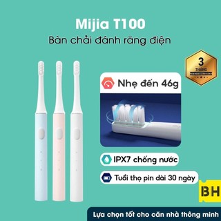 Bàn Chải Điện Xiaomi Mijia T100 (pin sạc) - Kháng Nước ipx7,Công Nghệ Sonic - 2 Chế Độ Vận Hành