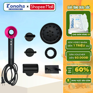 Máy sấy tóc KONOHA tạo kiểu ion âm 2 chiều nóng lạnh có 3 chế độ sấy công suất lớn 2200W