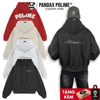 Hoodie boxy zip vải 2 da áo khoác nỉ hai lớp khoá kéo chống nắng form rộng ngắn nam nữ unisex local brand pandax polime