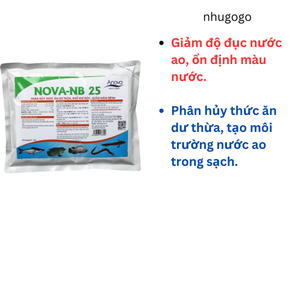 Nova NB 25 1kg vi sinh xử lý nước