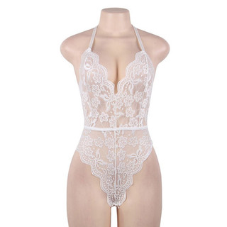 Đồ ngủ sexy bodysuit ren hai dây mềm cao cấp gợi cảm DA44