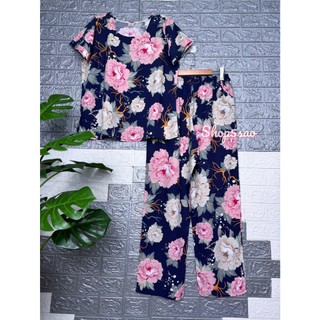 Đồ bộ tole trung niên, bộ lanh mặc nhà, quần dài, áo tay ngắn SHOP5SAO [CÓ BIGSIZE] (50-80kg)