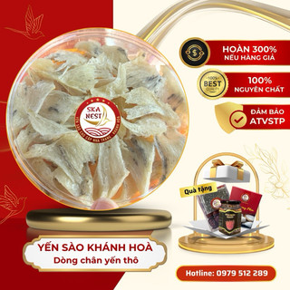 100gr Chân yến thô già nguyên chất SkaNest Khánh Hòa- Tặng Nhíp, Táo đỏ, đường phèn hạt chia, túi giấy