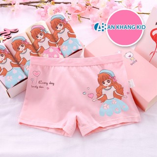 Set 10 quần chíp bé gái quần chíp đùi cotton cho bé 8-24kg, quần chíp đùi chất cotton bé gái co dãn tốt | an khang kids