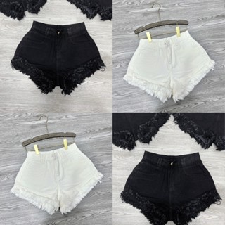 Quần đùi jean TRƠN lại tua rua (2145) , fom đẹp _ Q 115_chân ngắn BTQ