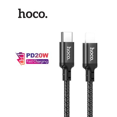 Cáp sạc TypeC to IP PD20W 3.0A Hoco X14 dây bọc dù truyền dữ liệu dùng cho ip11/12/13/14 , dài 2M