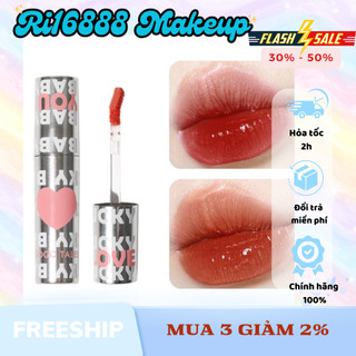 Son GOGOTALES FT340 dạng lỏng tint dưỡng môi màu không thấm nước lâu trôi hình trái tim lên màu chuẩn lì mỏng nhẹ mọ