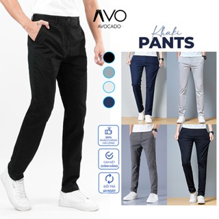 Quần Kaki dài Nam Chất Đẹp Dáng Âu Co Dãn Slimfit Avocado màu đen xanh dáng ôm gọn big size 28-36 cao cấp