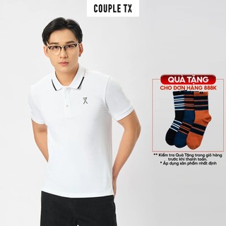 Áo polo nam couple tx bo sọc kiểu hai màu mpo 1043