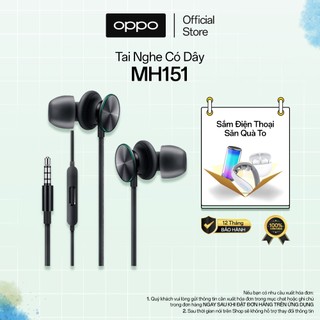Tai Nghe Có Dây Cao Cấp Cổng 3.5mm OPPO MH151 | Công Nghệ Hi-Res | Âm Thanh 3D | Bảo hành 12 tháng - Hàng Chính Hãng