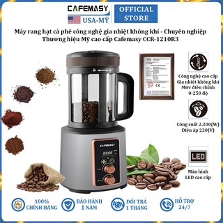 Máy rang hạt cà phê chuyên nghiệp thương hiệu Mỹ cao cấp Cafemasy CCR-1210R3 - Công suất 2200W - Hàng Nhập Khẩu