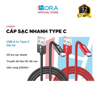 Dây sạc nhanh 1HORA USB-A to Type C - dài 1m - CAB249