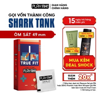 Bao Cao Su PlayAh True Fit Ôm Sát Hộp 10 size 49mm size nhỏ, chống tuột bao