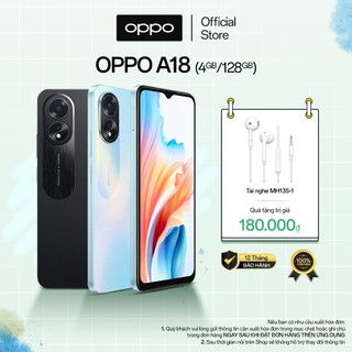 Điện Thoại OPPO A18 (4GB/128GB) - Hàng Chính Hãng.