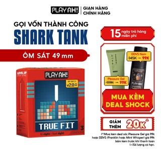 Bao Cao Su PlayAh True Fit Ôm Sát Hộp 3/10 size 49mm size nhỏ vừa vặn
