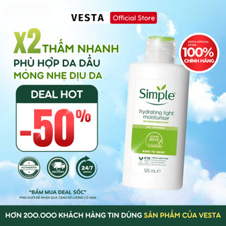 Sữa Dưỡng Ẩm Simple - Kem Cấp Ẩm Hồi Phục Da 125ml
