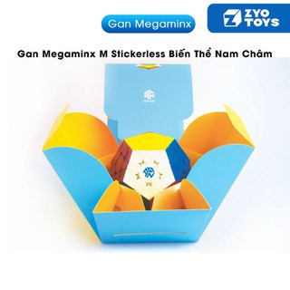 Rubik gan megaminx m stickerless biến thể nam châm 12 mặt-box mới- đồ chơi trí tuệ-zyo toys