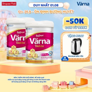 Bộ 2 Lon sữa bột Värna Diabetes Lon 850g - Ổn định đường huyết - Varna