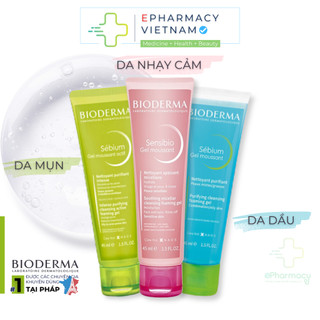 Sữa Rửa Mặt BIODERMA Gel Moussant Cho Mọi Loại Da 45ml