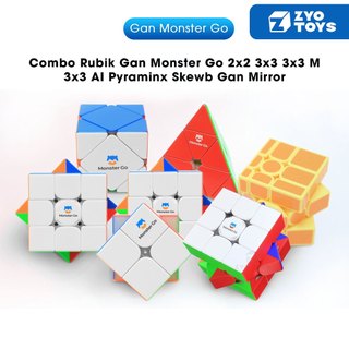 Rubik gan monster go 2024 -combo gan monster go 2x2 3x3 3x3 m 3x3 ai pyraminx skewb mirror- zyo toys
