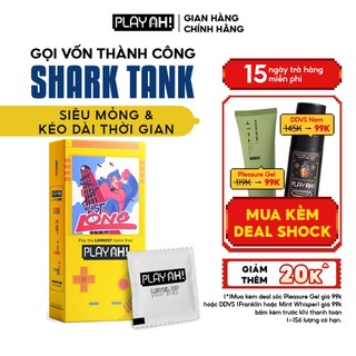 Bao Cao Su PlayAh Last Long Siêu Mỏng Kéo Dài Thời Gian Quan Hệ Hộp 10 size 52mm