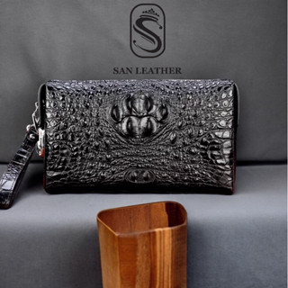 Ví Nam Cầm tay Da Thật San Leather -Ví khoá số Hàng Cao Cấp S303