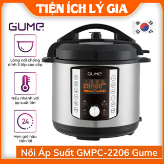 Nồi Áp Suất Đa Năng Gume GMPC-2206 Với 14 Chế Độ Nấu Riêng Biệt, Dung Tích 5L, Nấu Ăn Nhanh Tiết Kiệm Thời Gian