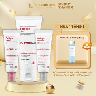Bộ Gội Xả Dưỡng Và Muối Tẩy Tế Bào Chết Da Đầu Hỗ Trợ Giảm Rụng Và Nuôi Dưỡng Nang Tóc Dr.FORHAIR